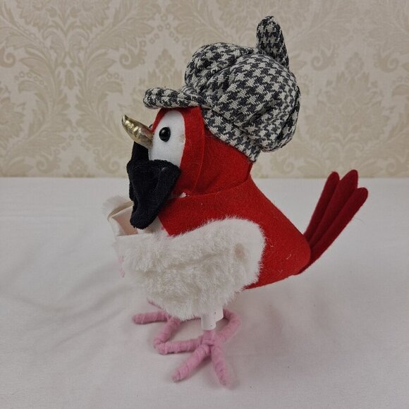 Target Bird Red and White Valentine’s Day Bird With Bow Tie and Houndstooth Cap - Picture 2 of 7